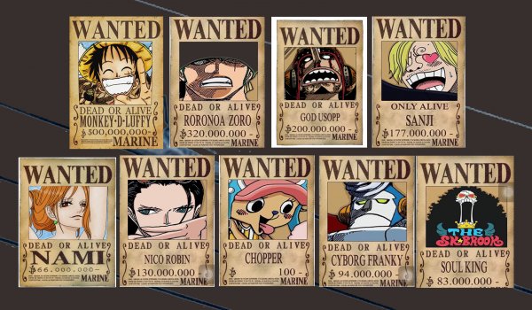 One piece награда Луффи