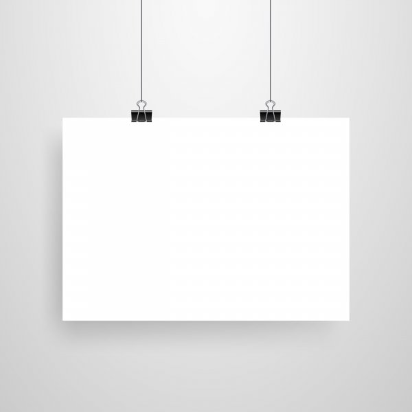 Плакат висит