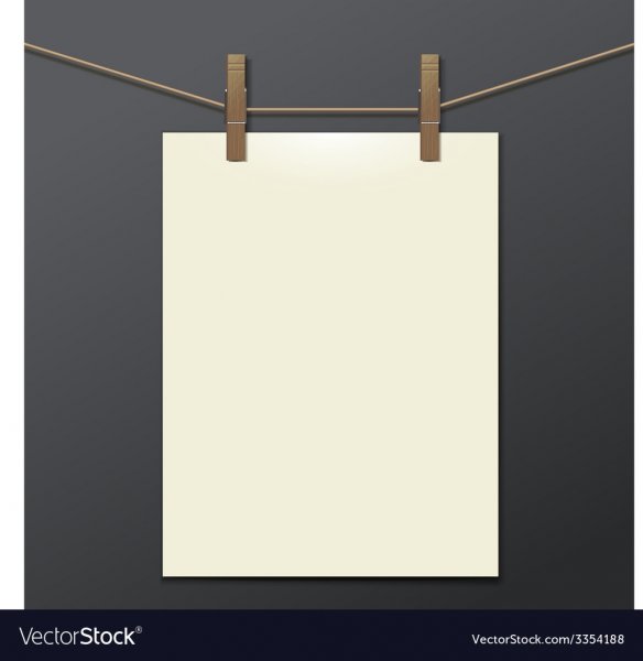 Листы бумаги на веревке