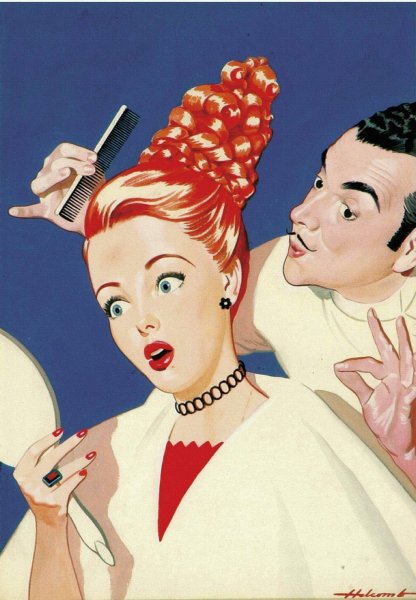 Парикмахерская в стиле пин ап