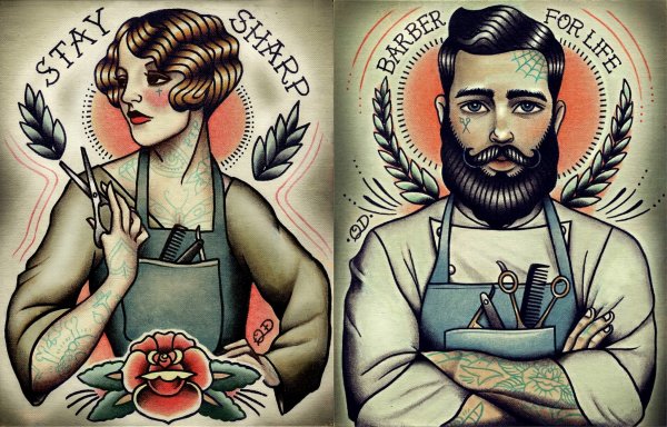 Картины в барбершоп