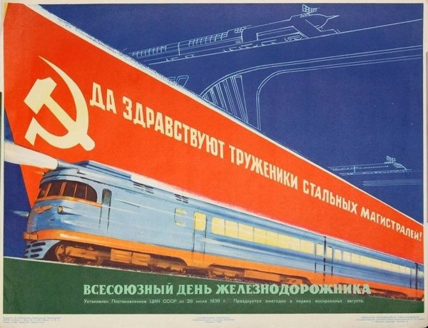Советские железные дороги плакат