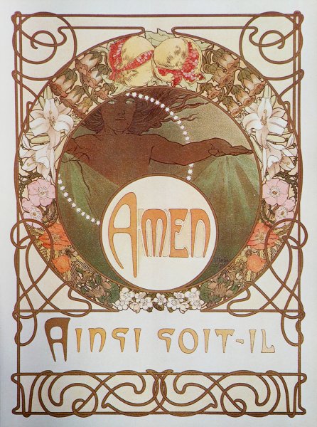 Альфонс Муха реклама шампанского