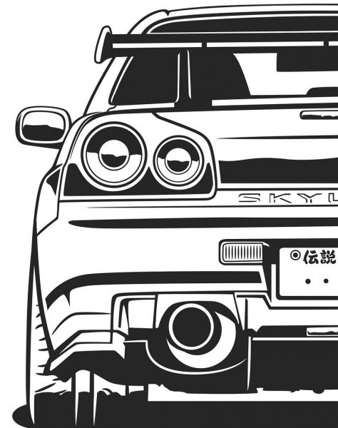 Nissan Skyline r34 вектор