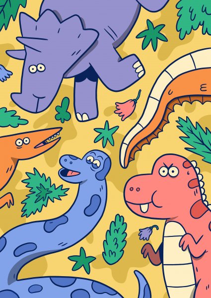 Постер динозавры для детей