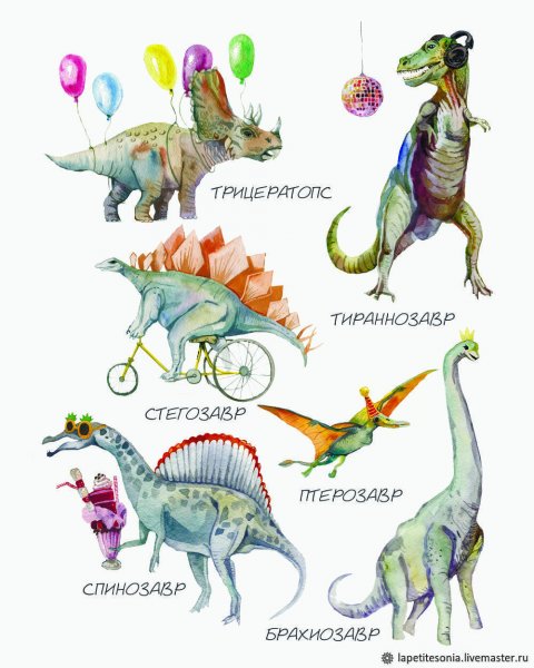 Плакат "динозавры"