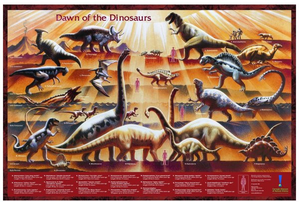 Плакат динозавры для детей