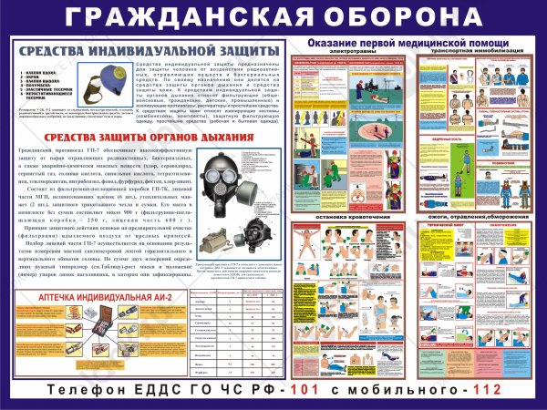 Информационный стенд по гражданской обороне