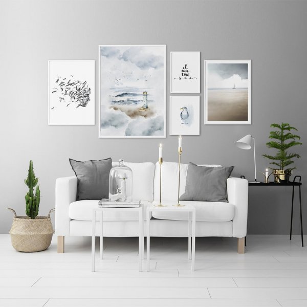 Постеры в интерьере гостиной