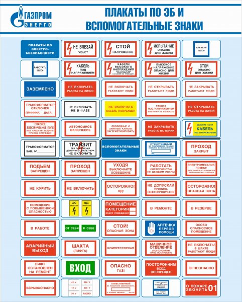 Таблички электробезопасности