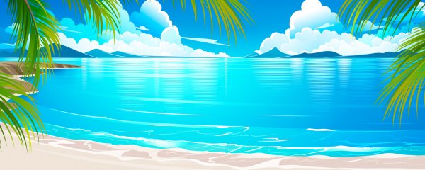 Пляж мультяшный