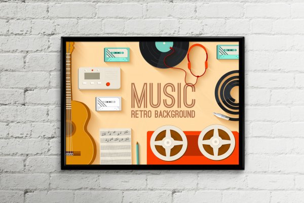 Retro background Mokap