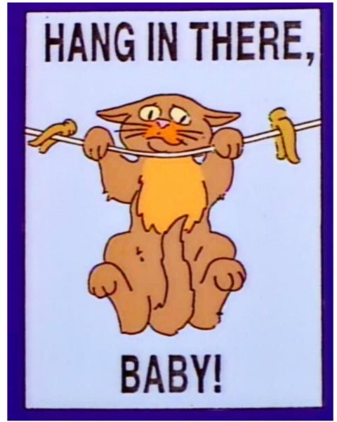 Мотивирующий плакат с котом