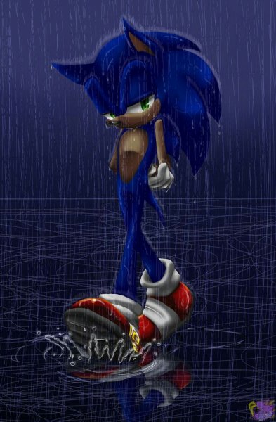 Грустный Соник еж