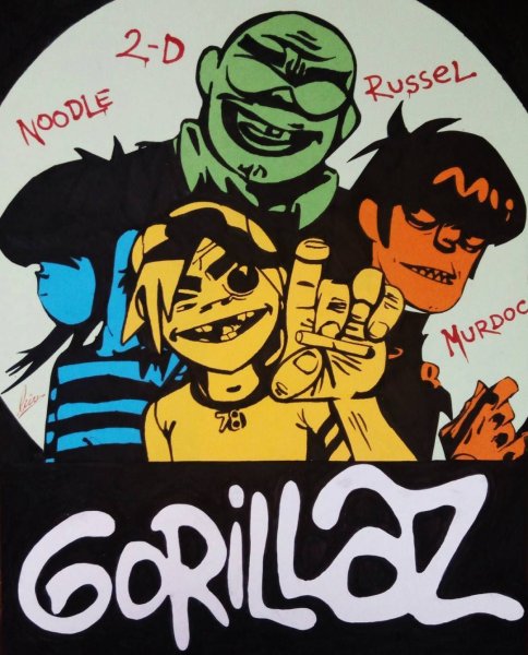 Плакат группы Gorillaz
