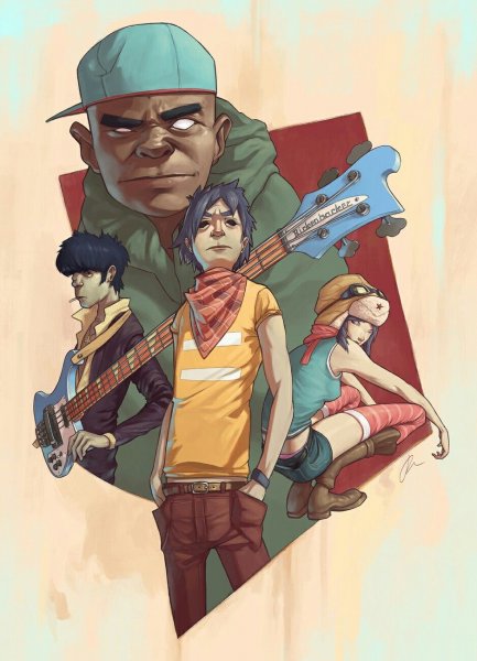 Gorillaz Албарн арт