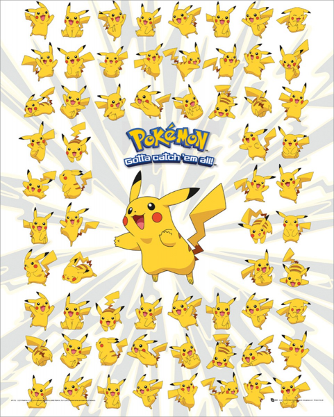 Пикачу плакат на стену