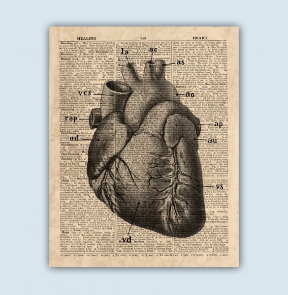 Плакат с сердечками