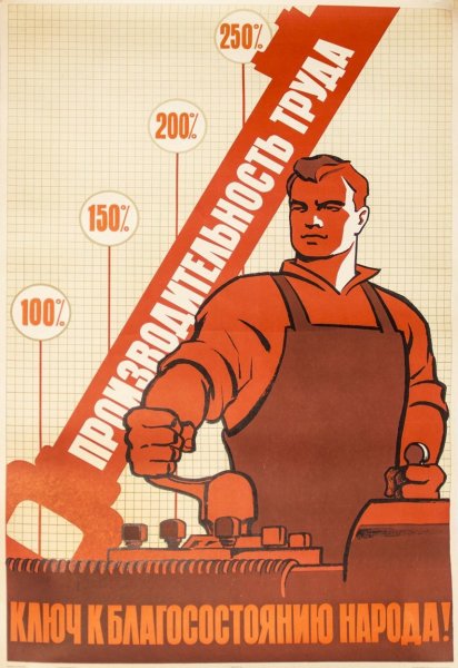 Советские плакаты про работу