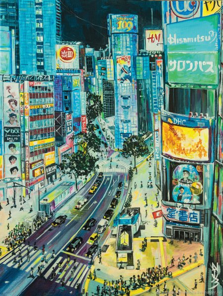 Крутые постеры с цифровыми картинами Япония