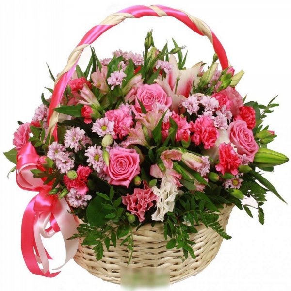 Букет в корзине