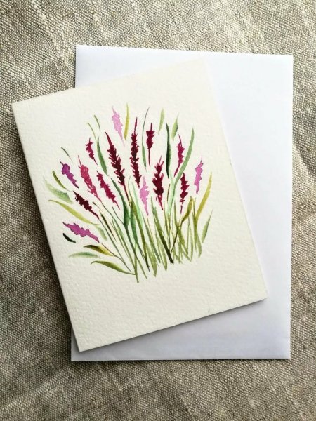 Легкая открытка акварелью