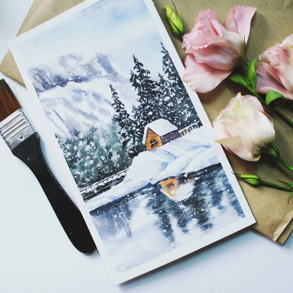 Акварельные открытки