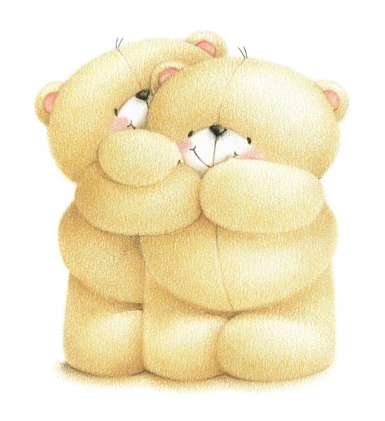 Мишка обнимает