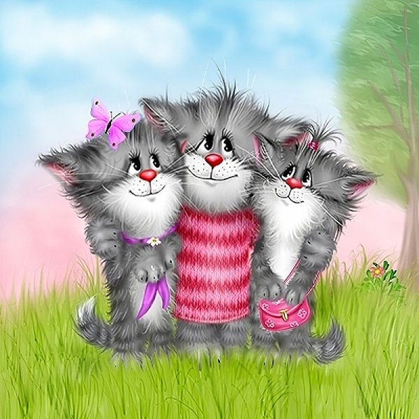 Влюбленные коты Алексея Долотова