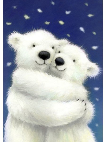 Мишки обнимаются