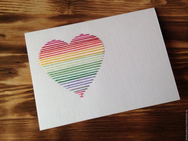 Открытка с сердечком внутри своими руками