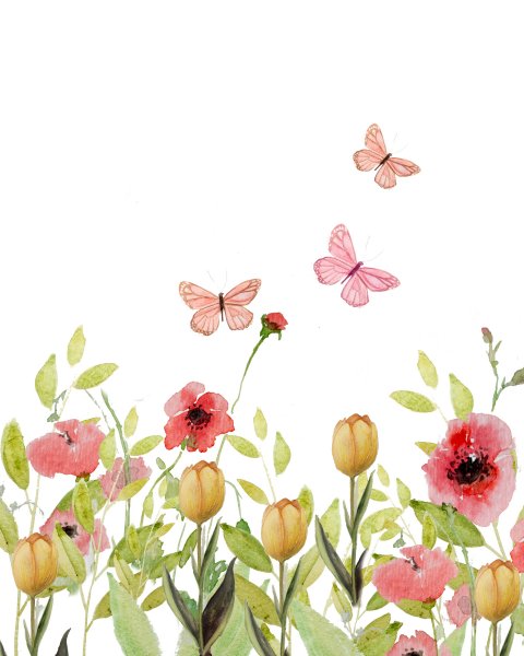 Акварельные открытки с цветами