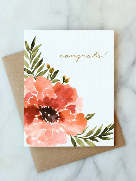 Простые открытки акварелью