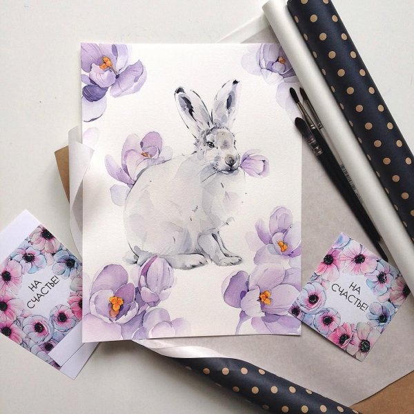 Идеи для акварельных открыток