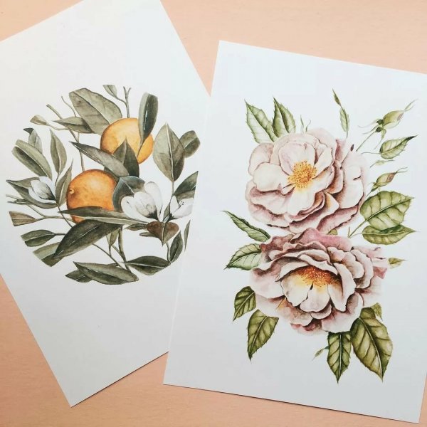 Акварельные открытки