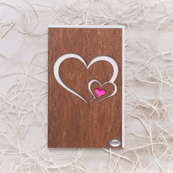 Свадебные деревянные открытки