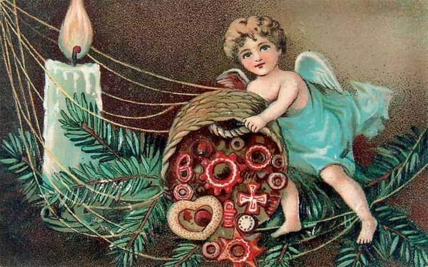 Дореволюционные новогодние открытки