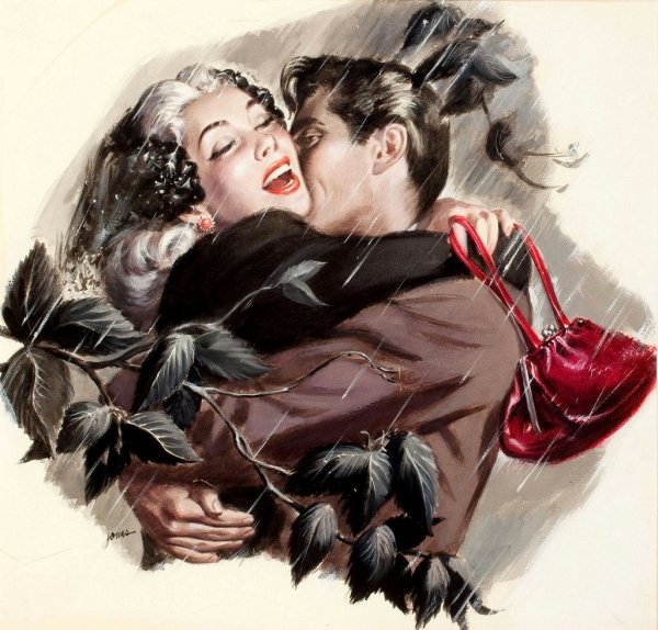 Романтические иллюстрации ретро