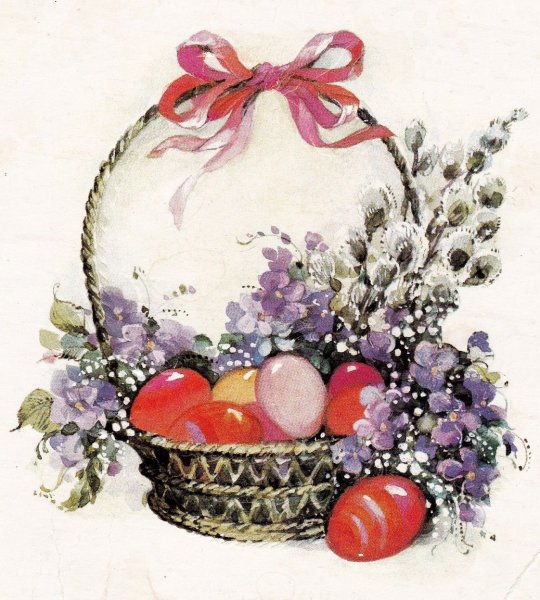 Винтажная Пасхальная открытка