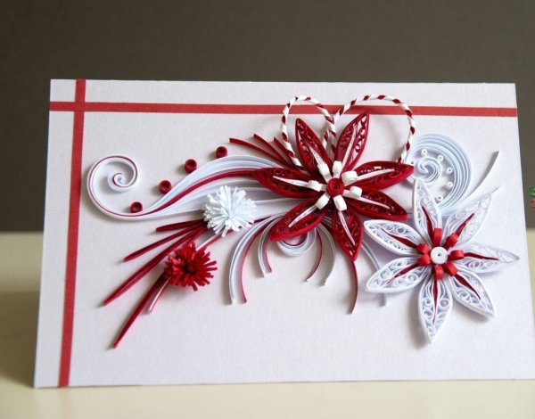 Открытка квиллинг своими руками