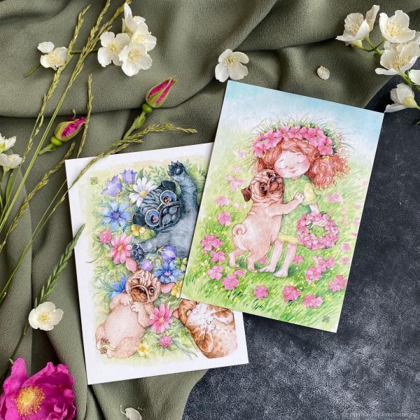 Дизайнерские почтовые открытки