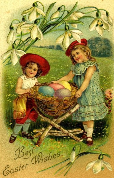 Пасха открытки старинные