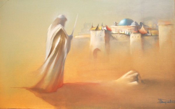 Путники в пустыне живопись