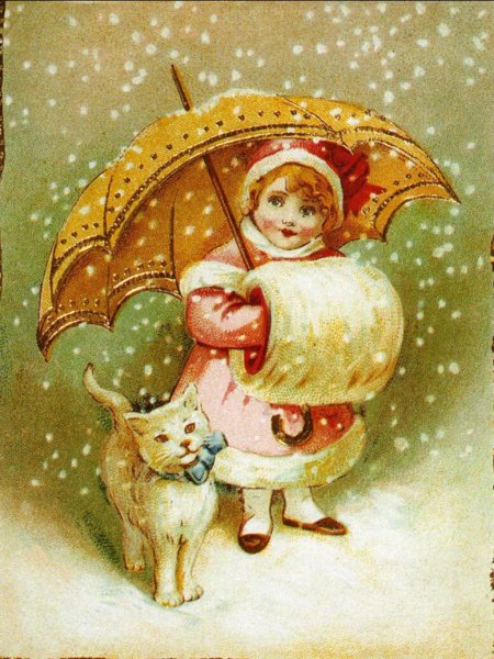 Винтажная Новогодняя открытка