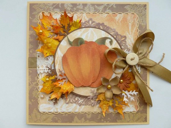 Осенние открытки Скрапбукинг