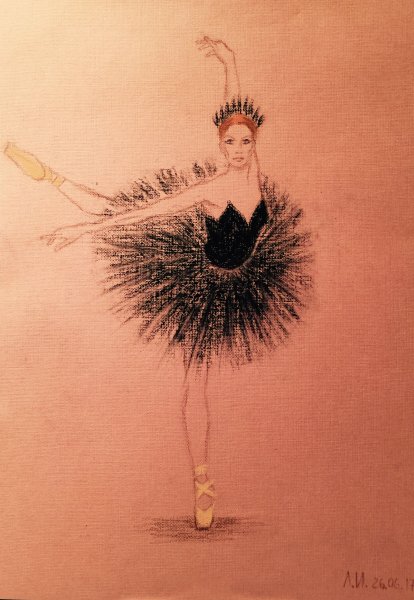 Балерина пастелью для начинающих