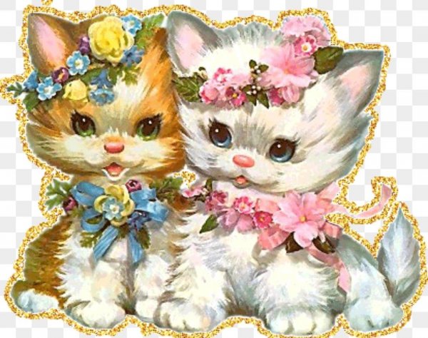 Открытка «котики»