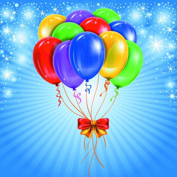 Поздравительные открытки с шариками