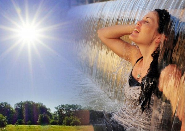 Лето жара иллюстрации