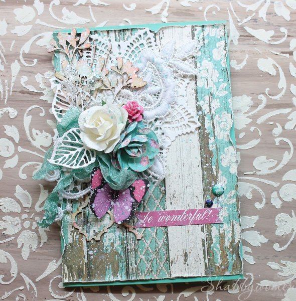 Открытка в технике Скрапбукинг